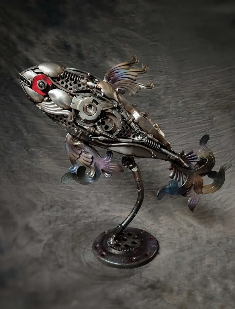 yakınlaştır "Balık" eseri MUSTAFA TUĞRUL tarafından 2024 yılında 56x57x20 cm ölçülerinde Metal tekniği ile yapılmıştır.