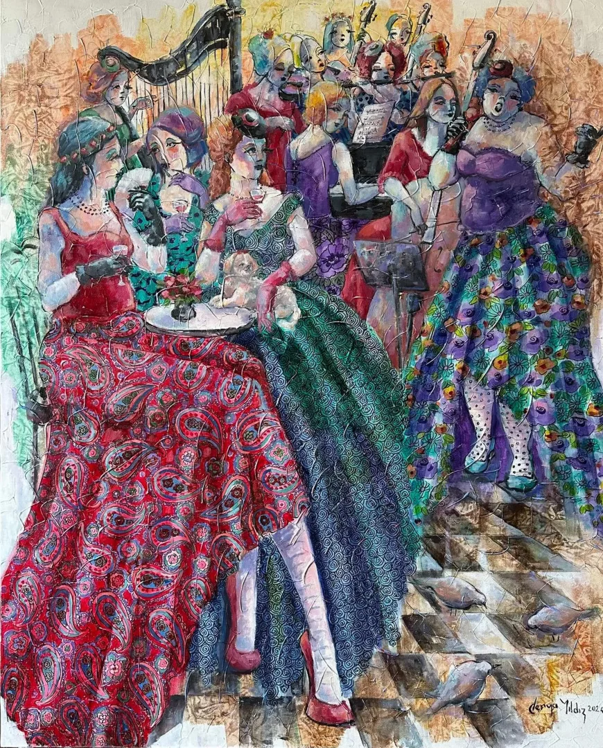 "İsimsiz" eseri DERYA YILDIZ tarafından 2024 yılında 90x80 cm ölçülerinde Tuval üzeri yağlı boya tekniği ile yapılmıştır.