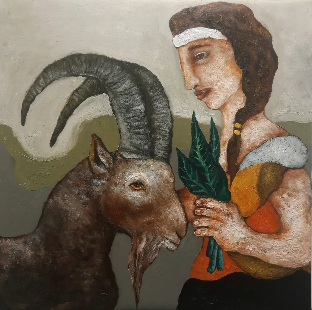 "İsimsiz" eseri MURAT TOLGA tarafından 2024 yılında 60x60 cm ölçülerinde Tuval üzeri yağlı boya tekniği ile yapılmıştır.