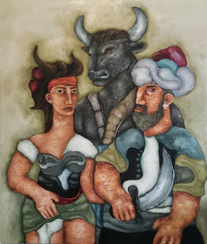 MURAT TOLGA — “Untitled”, 2024 "İsimsiz" eseri MURAT TOLGA tarafından 2024 yılında 120x100 cm ölçülerinde Tuval üzeri yağlı boya tekniği ile yapılmıştır.
