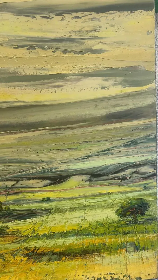 yakınlaştır "Yalnız Ağaçlar 2" eseri TOLGA BOZTOPRAK tarafından 2019 yılında 80x50 cm ölçülerinde Tuval üzeri yağlı boya tekniği ile yapılmıştır.