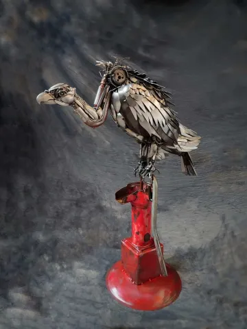 MUSTAFA TUĞRUL — “Akbaba”, 2024 "Akbaba" eseri MUSTAFA TUĞRUL tarafından 2024 yılında 100x74x37 cm ölçülerinde Metal heykel tekniği ile yapılmıştır.