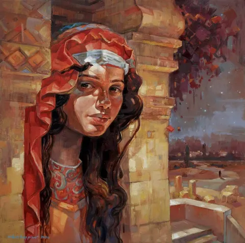 "Fer" eseri ADEM BAŞPINAR tarafından 2024 yılında 60x60 cm ölçülerinde Tuval üzeri akrilik boya tekniği ile yapılmıştır.