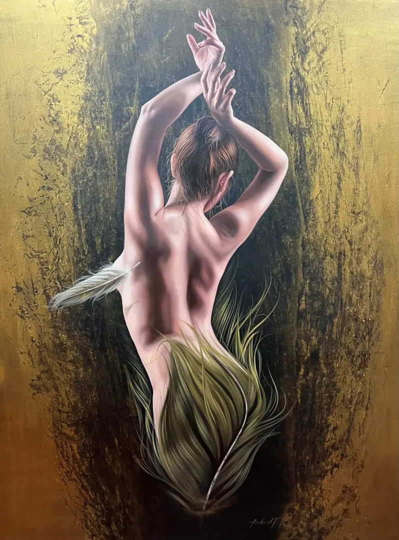 "Pure" eseri BEHZAT FEYZULLAH tarafından 2024 yılında 150x120 cm ölçülerinde Tuval üzeri yağlı boya tekniği ile yapılmıştır.