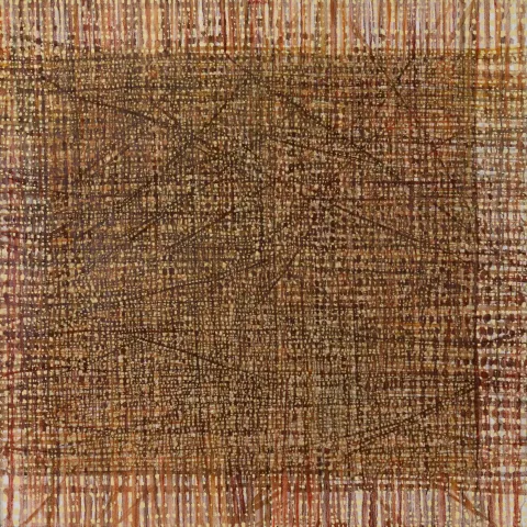 "Şiirsel Ritim" eseri DEVRİM ERBİL tarafından 2012 yılında 150x150 cm ölçülerinde Tuval üzeri yağlı boya tekniği ile yapılmıştır.