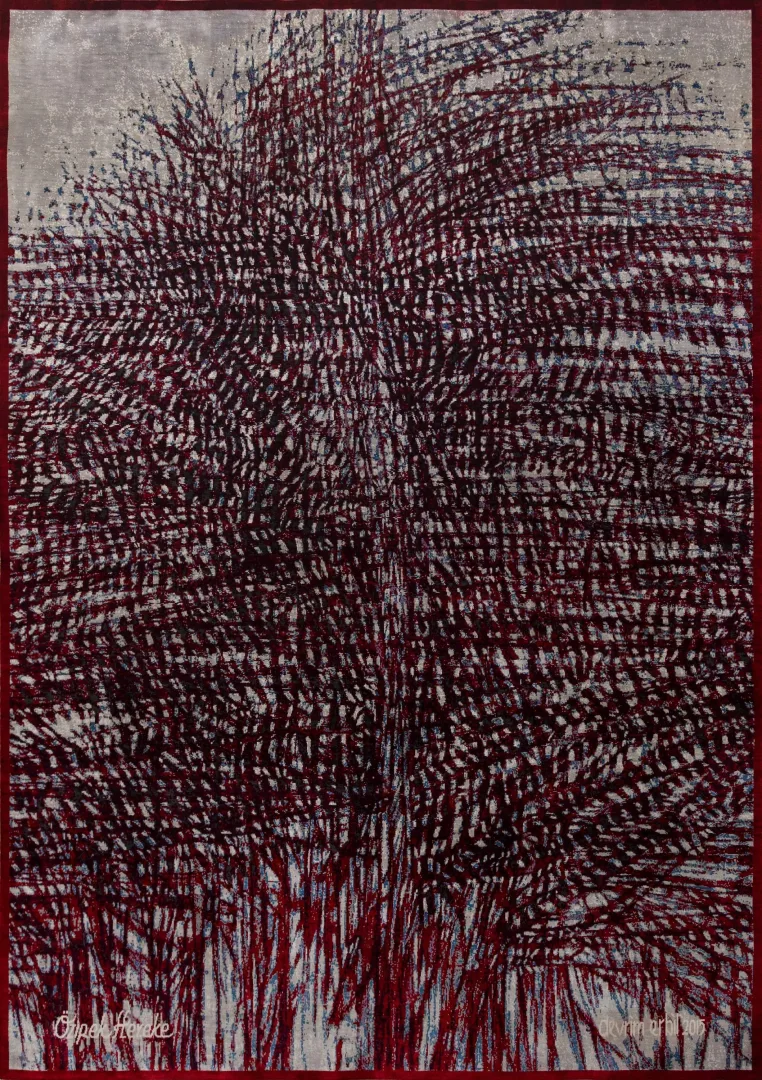 "Doğa Sevgisi" eseri DEVRİM ERBİL tarafından 2019 yılında 116x82 cm ölçülerinde İpek Halı tekniği ile yapılmıştır.
