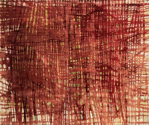 "Soyutlama" eseri DEVRİM ERBİL tarafından 2018 yılında 168x141 cm ölçülerinde İpek Halı tekniği ile yapılmıştır.