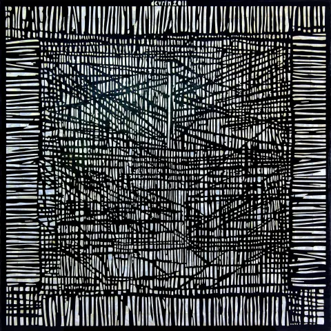 "Geometrik Soyutlama" eseri DEVRİM ERBİL tarafından 2011 yılında 92x92 cm ölçülerinde Abanoz üzeri Sedef tekniği ile yapılmıştır.