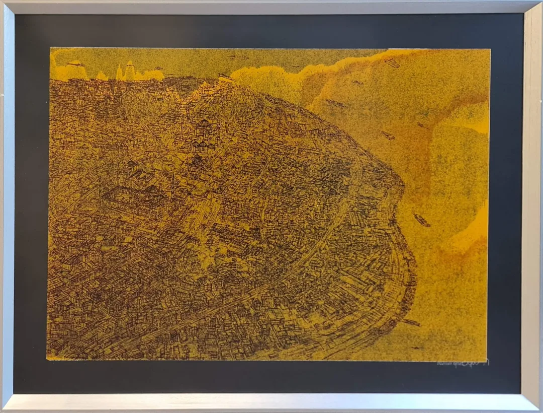 yakınlaştır "İstanbul" eseri DEVRİM ERBİL tarafından 70x100 cm ölçülerinde Serigrafi tekniği ile yapılmıştır.