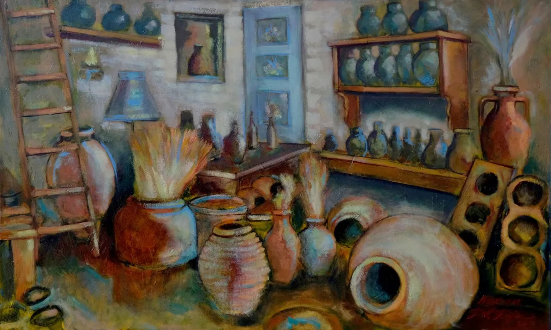 yakınlaştır "Alaçatı'da Küpler" eseri EROL EVGİN tarafından 2013 yılında 120x75 cm ölçülerinde Tuval üzeri yağlı boya tekniği ile yapılmıştır.