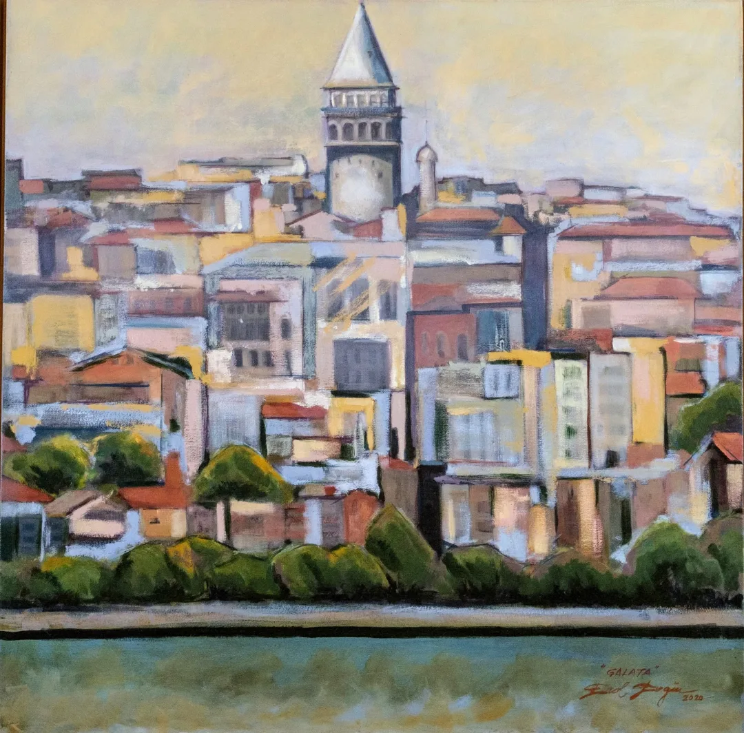 yakınlaştır "Galata" eseri EROL EVGİN tarafından 2020 yılında 80x80 cm ölçülerinde Tuval üzeri yağlı boya tekniği ile yapılmıştır.