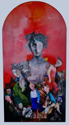 FATMA KARA — “Untitled”, 2023 "İsimsiz" eseri FATMA KARA tarafından 2023 yılında 134x120x35 cm ölçülerinde yapılmıştır.