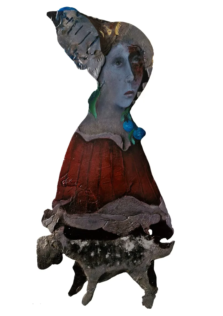 FATMA KARA — “Tavanannalar / Hittite Queens”, 2023 "Tavanannalar / Hittite Queens" eseri FATMA KARA tarafından 2023 yılında 60x50 cm ölçülerinde Kurşun Döküm Üzeri Yağlı Boya tekniği ile yapılmıştır.