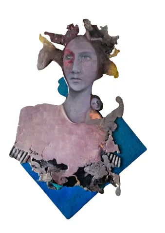 FATMA KARA — “Untitled”, 2023 "İsimsiz" eseri FATMA KARA tarafından 2023 yılında 130x100 cm ölçülerinde yapılmıştır.
