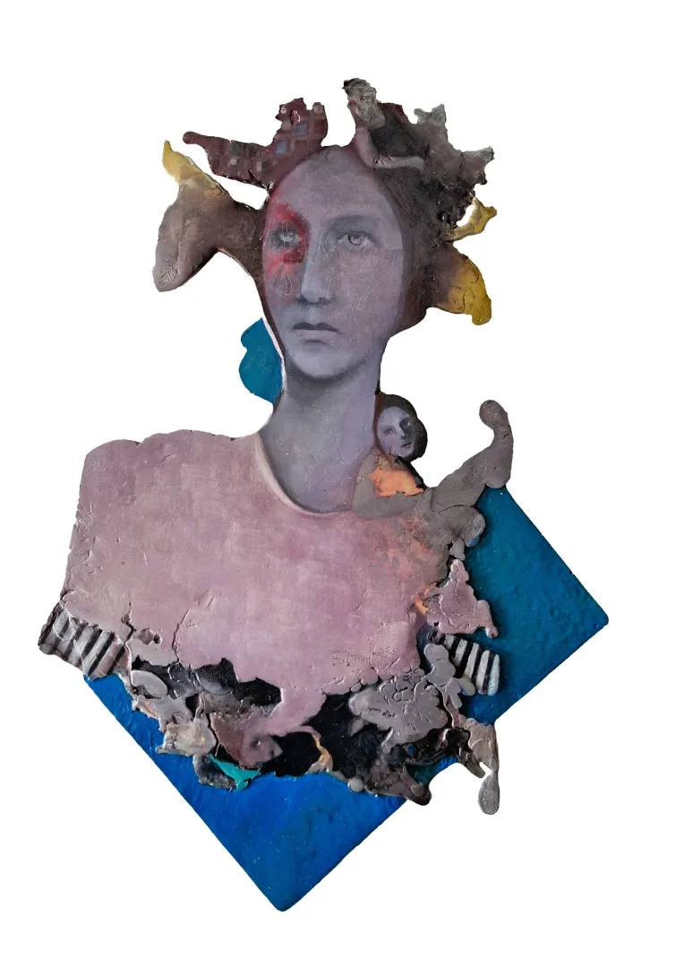 FATMA KARA — “İsimsiz”, 2023 "İsimsiz" eseri FATMA KARA tarafından 2023 yılında 130x100 cm ölçülerinde yapılmıştır.