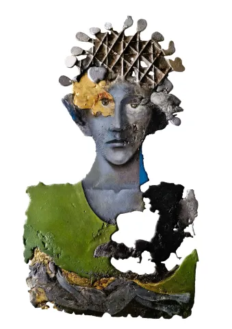 "Tavanannalar / Hittite Queens" eseri FATMA KARA tarafından 2021 yılında 60x50 cm ölçülerinde Kurşun Döküm Üzeri Yağlı Boya tekniği ile yapılmıştır.