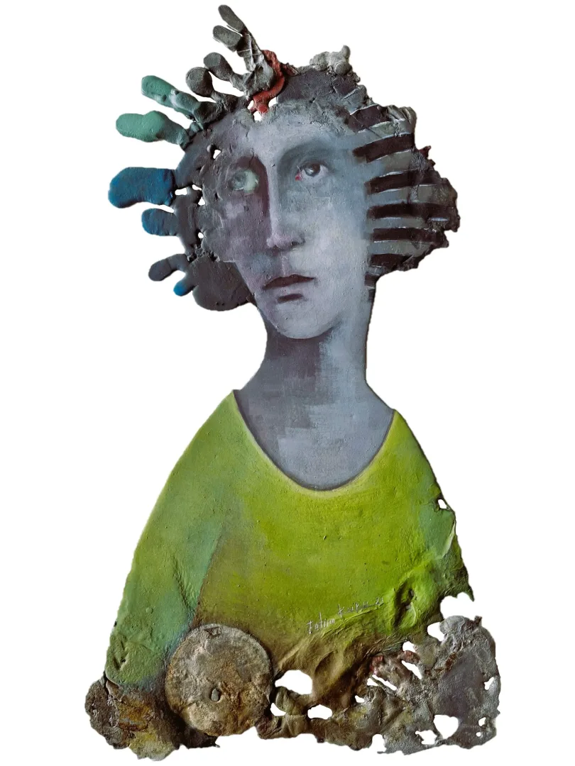 FATMA KARA — “İsimsiz”, 2021 "İsimsiz" eseri FATMA KARA tarafından 2021 yılında 60x50 cm ölçülerinde yapılmıştır.