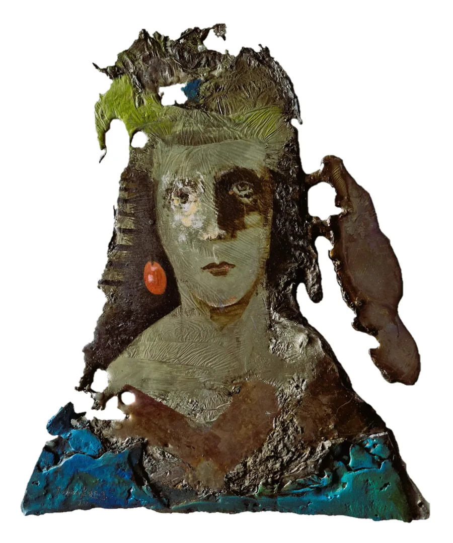 FATMA KARA — “İsimsiz”, 2020 "İsimsiz" eseri FATMA KARA tarafından 2020 yılında 50x40 cm ölçülerinde yapılmıştır.