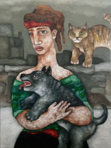 "İsimsiz" eseri MURAT TOLGA tarafından 2024 yılında 80x60 cm ölçülerinde Tuval üzeri yağlı boya tekniği ile yapılmıştır.