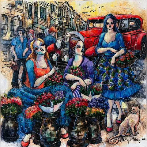 "İsimsiz" eseri DERYA YILDIZ tarafından 2024 yılında 40x40 cm ölçülerinde Tuval üzeri yağlı boya tekniği ile yapılmıştır.