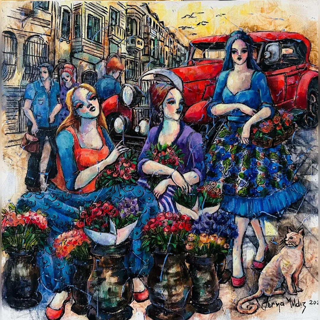 "İsimsiz" eseri DERYA YILDIZ tarafından 2024 yılında 40x40 cm ölçülerinde Tuval üzeri yağlı boya tekniği ile yapılmıştır.