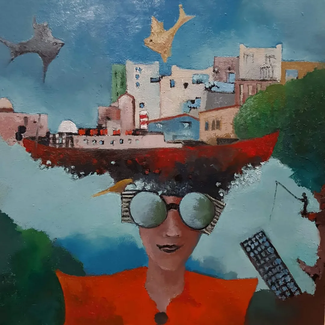 "İsimsiz" eseri EROL PELİOĞLU tarafından 2024 yılında 40x40 cm ölçülerinde Tuval üzeri yağlı boya tekniği ile yapılmıştır.