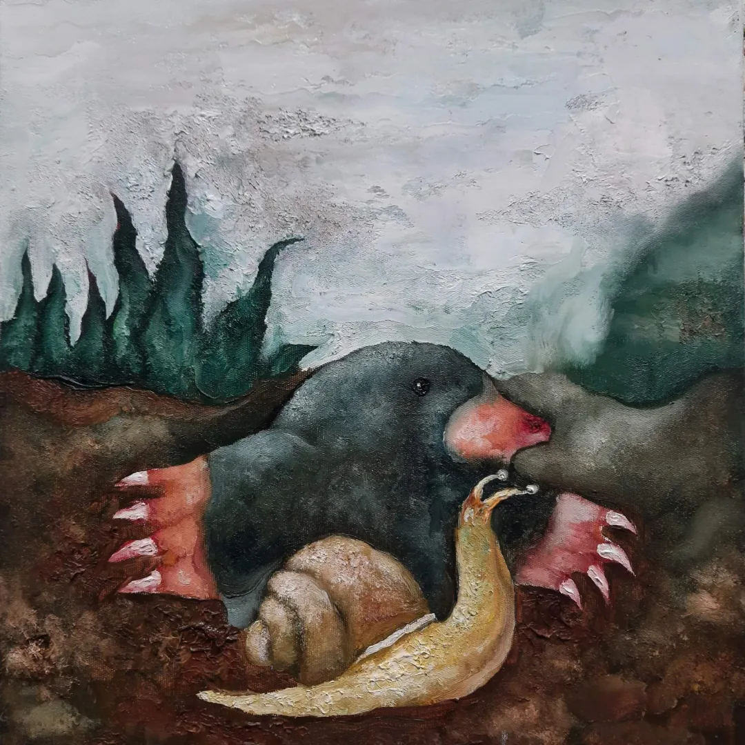 "İsimsiz" eseri MURAT TOLGA tarafından 2024 yılında 40x40 cm ölçülerinde Tuval üzeri yağlı boya tekniği ile yapılmıştır.