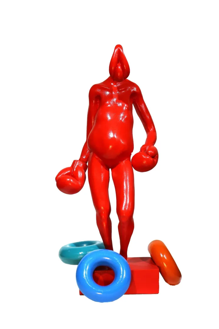 yakınlaştır "Puf Puf Puf / Balıklar Çilek Aromalı Kremayı Sevmez" eseri HAMİDREZA FOTOHİ tarafından 2023 yılında 60x20x15 cm ölçülerinde Resin tekniği ile yapılmıştır.