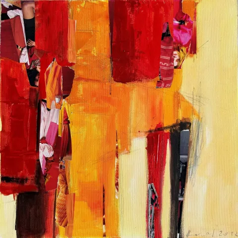 "İsimsiz" eseri HAZAL AKSOY tarafından 60x60 cm ölçülerinde Tuval üzeri karışık teknik tekniği ile yapılmıştır.