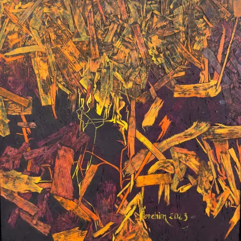 İBRAHİM AKGÜNEY — “Untitled”, 2023 "İsimsiz" eseri İBRAHİM AKGÜNEY tarafından 2023 yılında 80x80 cm ölçülerinde OSB Levha tekniği ile yapılmıştır.