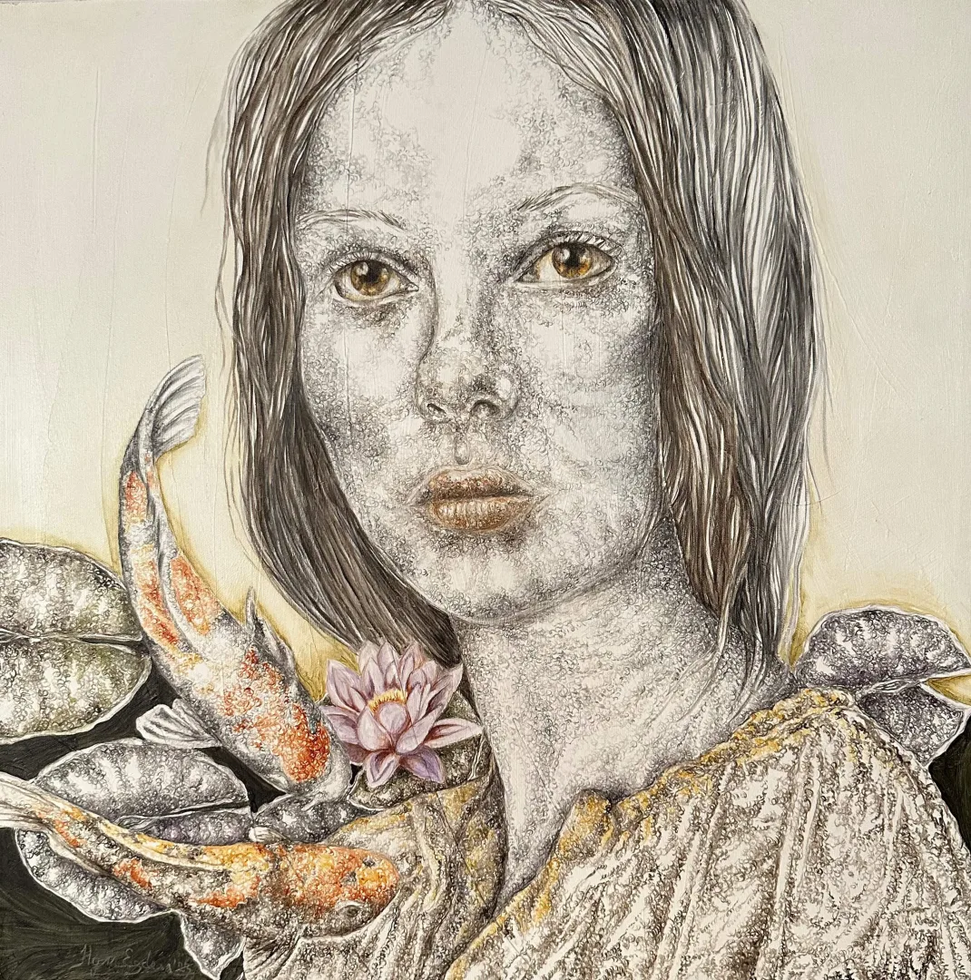 ILGIN ERDEM — “Human”, 2023 "Human" eseri ILGIN ERDEM tarafından 2023 yılında 60x60 cm ölçülerinde Tuval üzeri yağlı boya tekniği ile yapılmıştır.