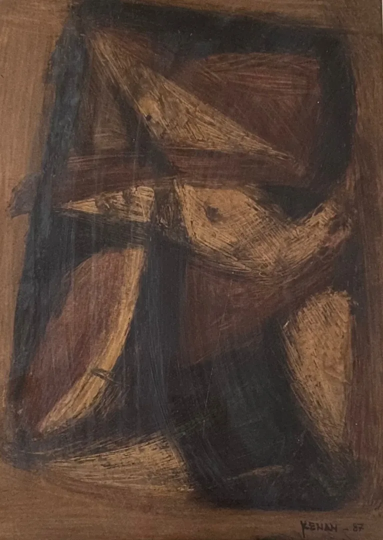 "Soyutlama" eseri KENAN DEĞER tarafından 1987 yılında 34x24 cm ölçülerinde Tuval üzeri yağlı boya tekniği ile yapılmıştır.