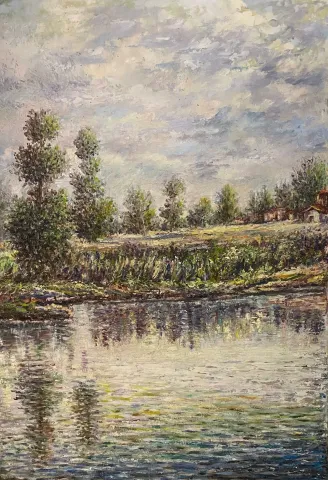 "İsimsiz (İmzasız)" eseri KENAN DEĞER tarafından 2003 yılında 68x48 cm ölçülerinde Duralit üzeri yağlı boya tekniği ile yapılmıştır.