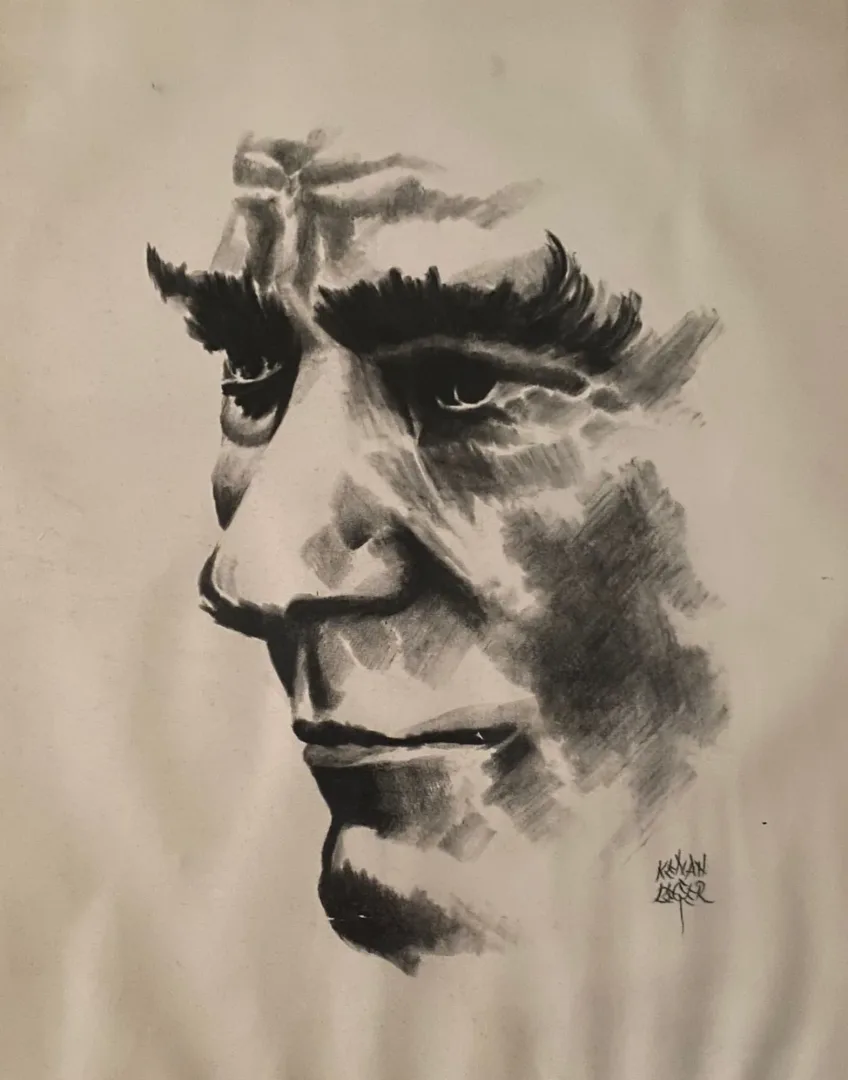 yakınlaştır "Atatürk" eseri KENAN DEĞER tarafından 1990 yılında 63x48 cm ölçülerinde Kağıt üzeri kurşun kalem tekniği ile yapılmıştır.