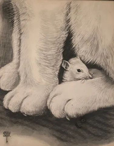 "İsimsiz" eseri KENAN DEĞER tarafından 1991 yılında 56x45 cm ölçülerinde Kağıt üzeri kurşun kalem tekniği ile yapılmıştır.