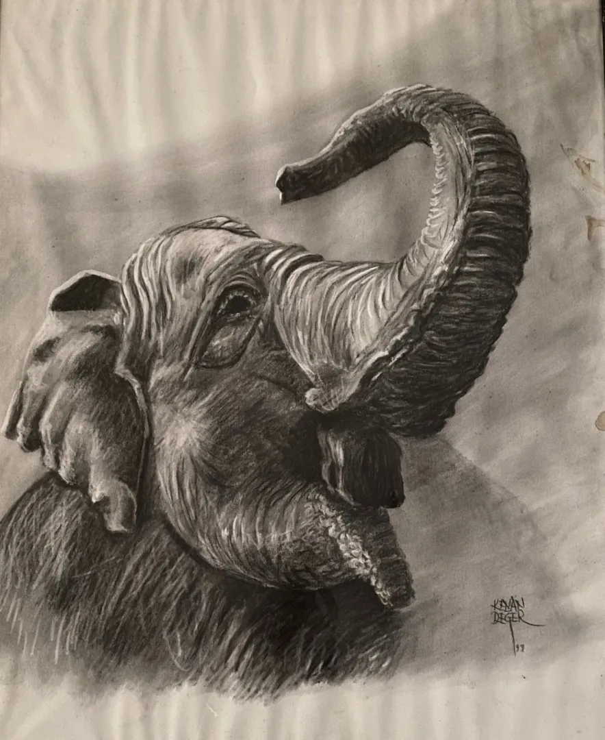 yakınlaştır "İsimsiz" eseri KENAN DEĞER tarafından 1999 yılında 56x45 cm ölçülerinde Kağıt üzeri kurşun kalem tekniği ile yapılmıştır.
