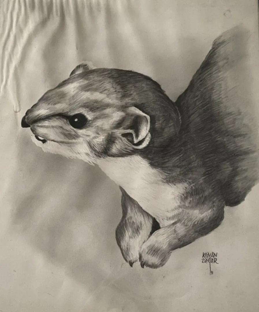 yakınlaştır "İsimsiz" eseri KENAN DEĞER tarafından 1991 yılında 56x45 cm ölçülerinde Kağıt üzeri kurşun kalem tekniği ile yapılmıştır.