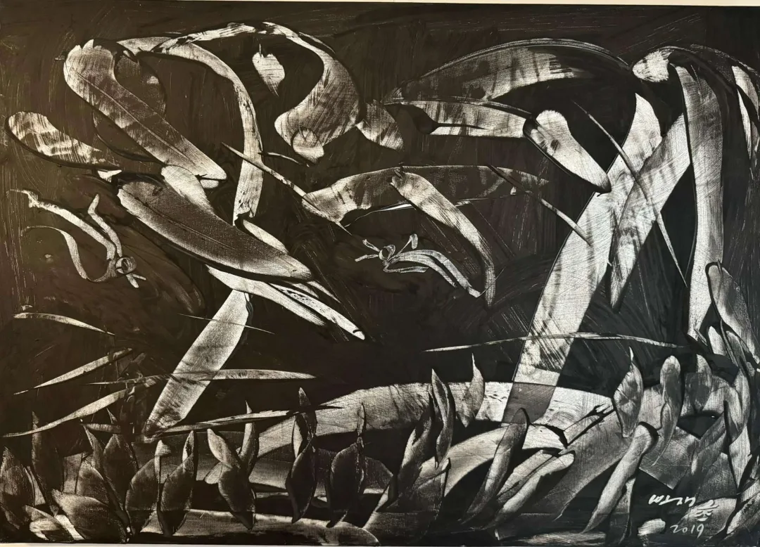 yakınlaştır "Gecenin Sesi" eseri KİM YONG MOON tarafından 70x100 cm ölçülerinde Acrylic Action Painting tekniği ile yapılmıştır.