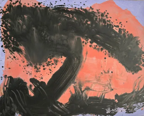 "Ağacın Altında" eseri KİM YONG MOON tarafından 130x162 cm ölçülerinde Acrylic Action Painting tekniği ile yapılmıştır.