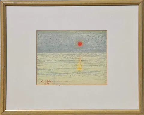 "İsimsiz" eseri AVNİ ARBAŞ tarafından 1989 yılında 14x18 cm ölçülerinde Kağıt üzeri pastel boya tekniği ile yapılmıştır.