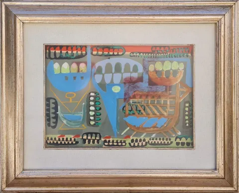 "İsimsiz" eseri BEDRİ RAHMİ EYÜBOĞLU tarafından 1954 yılında 26x38 cm ölçülerinde Karışık teknik tekniği ile yapılmıştır.