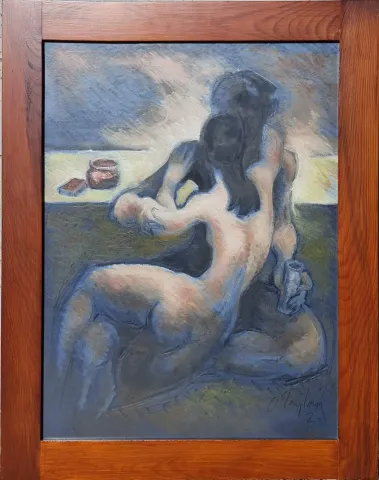 ORHAN TAYLAN — “Nü”, 2000 "Nü" eseri ORHAN TAYLAN tarafından 2000 yılında 64x46 cm ölçülerinde Kağıt üzeri yağlı boya tekniği ile yapılmıştır.