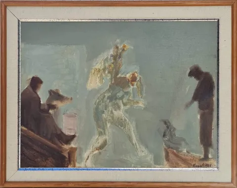 "İsimsiz" eseri KOMET tarafından 1988 yılında 29x39 cm ölçülerinde Tuval üzeri yağlı boya tekniği ile yapılmıştır.