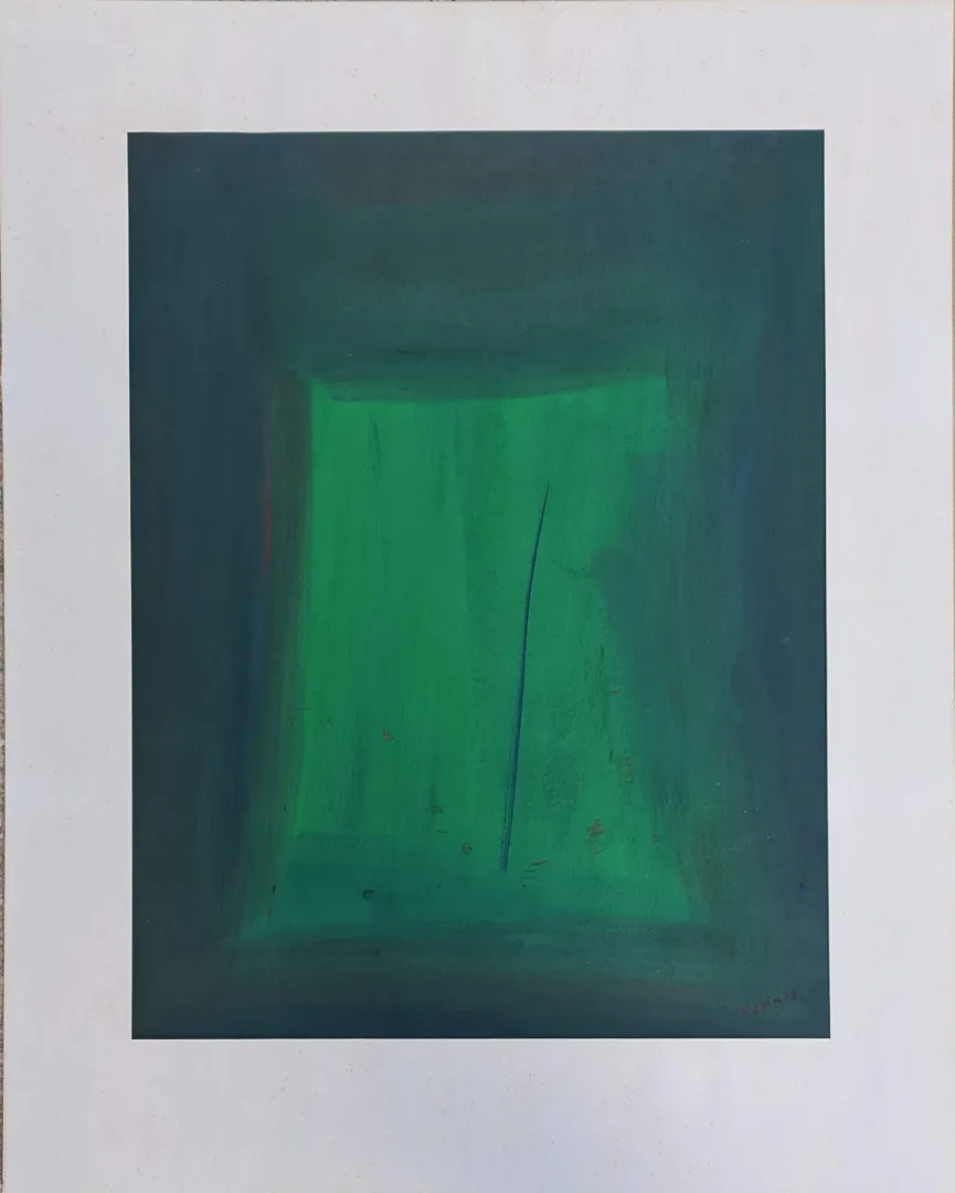 Mübin Orhon — İsimsiz, 1976, kağıt üzerine yağlı boya, 57×44 cm