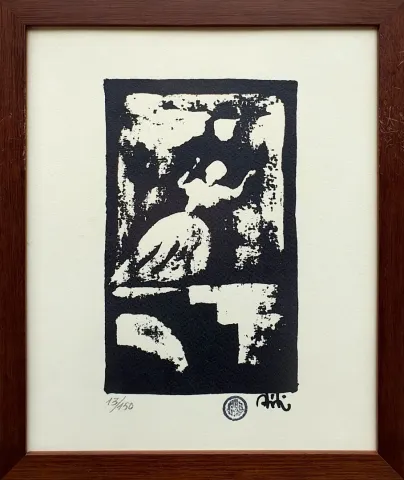 ABİDİN DİNO — “İsimsiz” "İsimsiz" eseri ABİDİN DİNO tarafından 31x26 cm ölçülerinde Serigrafi 13/150 tekniği ile yapılmıştır.