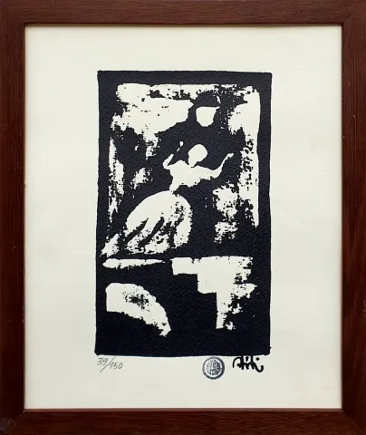 ABİDİN DİNO — “İsimsiz” "İsimsiz" eseri ABİDİN DİNO tarafından 31x26 cm ölçülerinde Serigrafi 39/150 tekniği ile yapılmıştır.