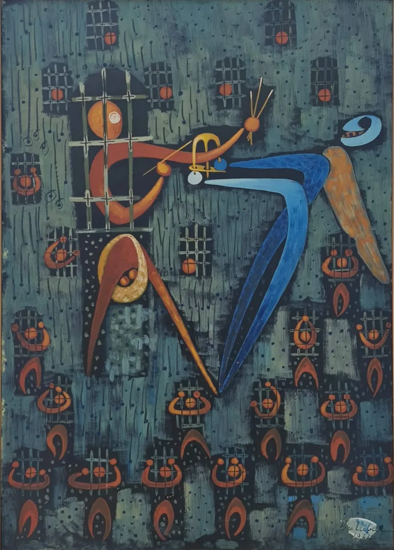İBRAHİM BALABAN — “Untitled”, 1964 "İsimsiz" eseri İBRAHİM BALABAN tarafından 1964 yılında 70x50 cm ölçülerinde Duralit üzeri yağlı boya tekniği ile yapılmıştır.
