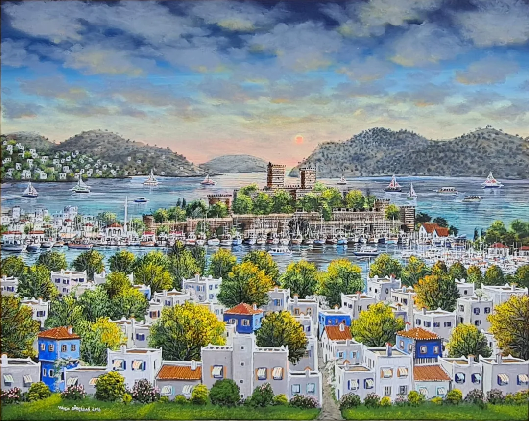 "İsimsiz" eseri YALÇIN GÖKÇEBAĞ tarafından 2018 yılında 80x100 cm ölçülerinde Tuval üzeri yağlı boya tekniği ile yapılmıştır.