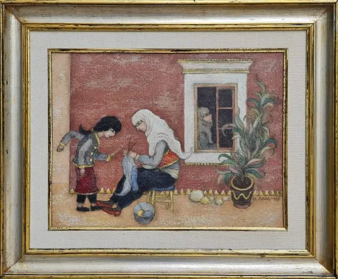 NURİ ABAÇ — “İsimsiz”, 1989 "İsimsiz" eseri NURİ ABAÇ tarafından 1989 yılında 35x45 cm ölçülerinde Tuval üzeri yağlı boya tekniği ile yapılmıştır.