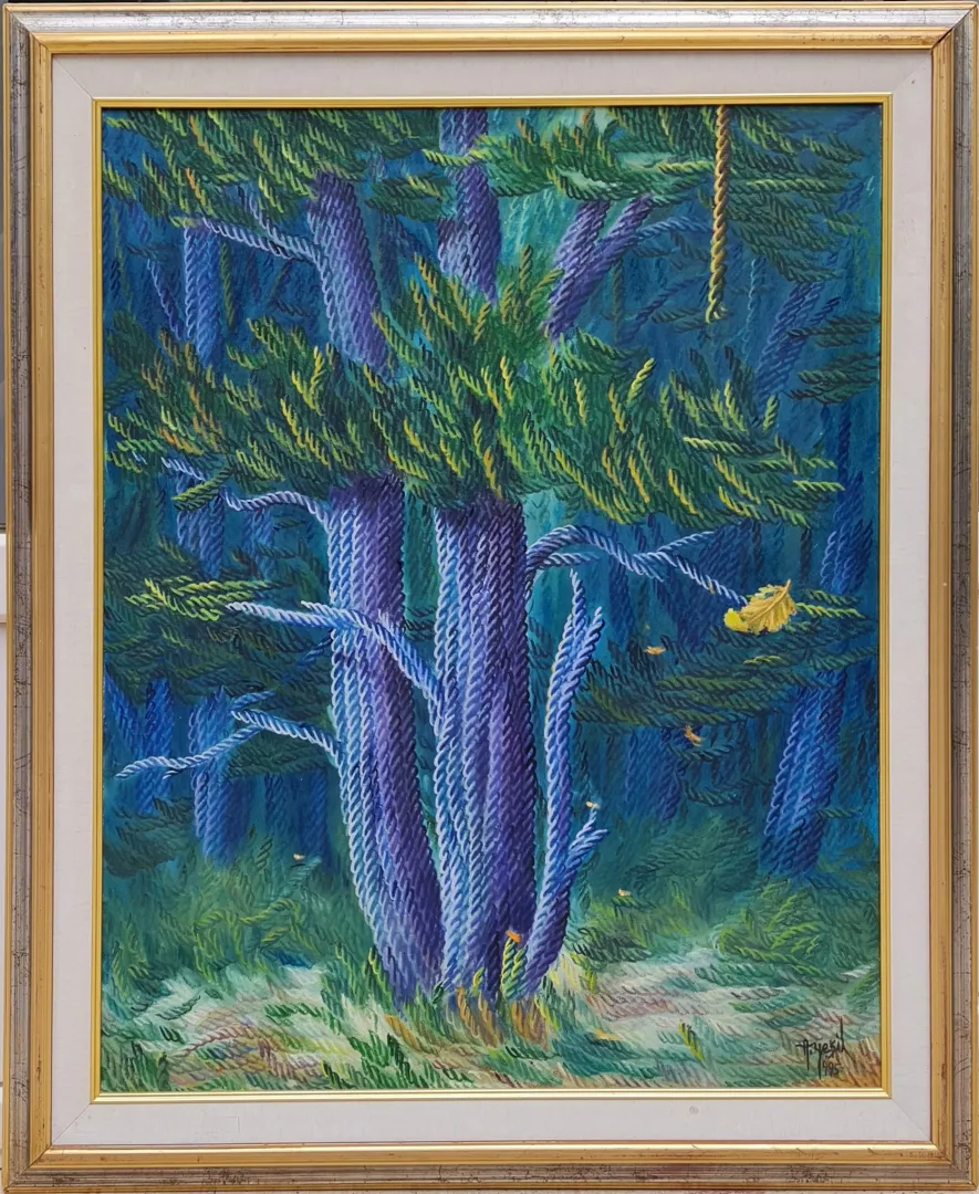 yakınlaştır "Duyguların Dört Mevsiminde" eseri AHMET YEŞİL tarafından 1995 yılında 80x65 cm ölçülerinde Tuval üzeri yağlı boya tekniği ile yapılmıştır.